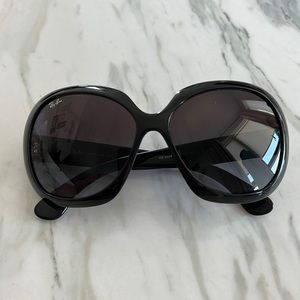 Ray Ban Jackie OHH II Black Oversized Sunglasses